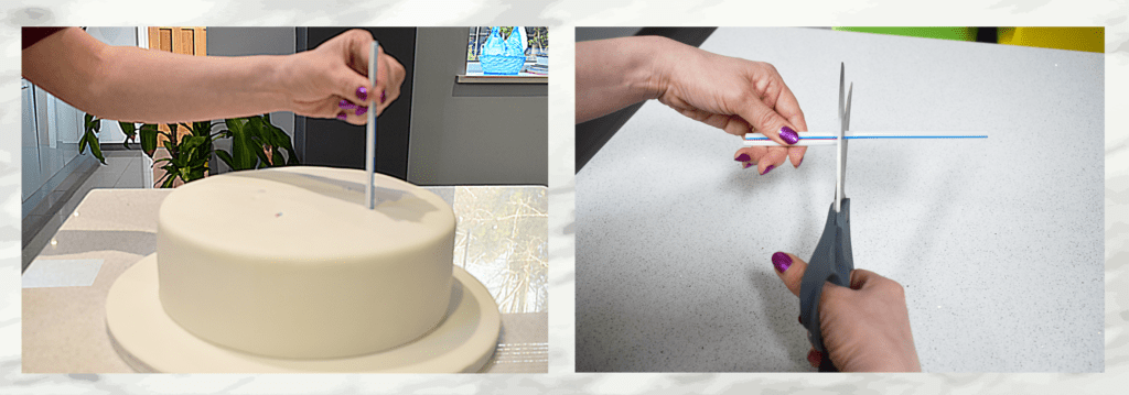 Three Tier Baby Shower Cake Dowels