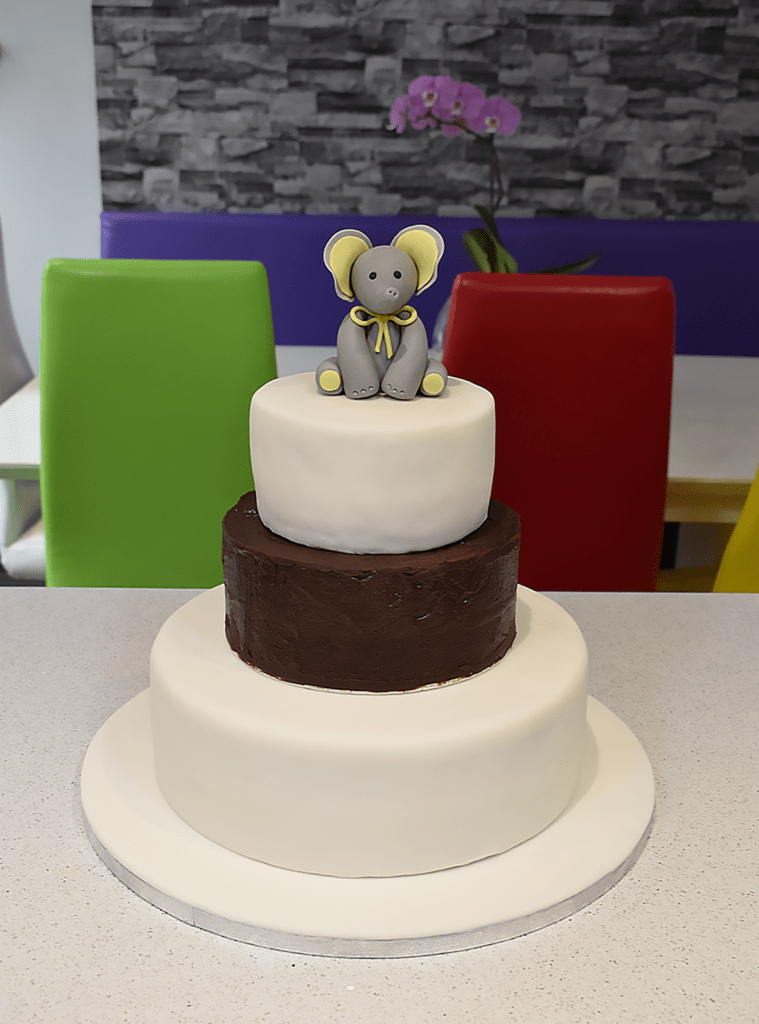 Three Tier Baby Shower Cake Stacked Tiers