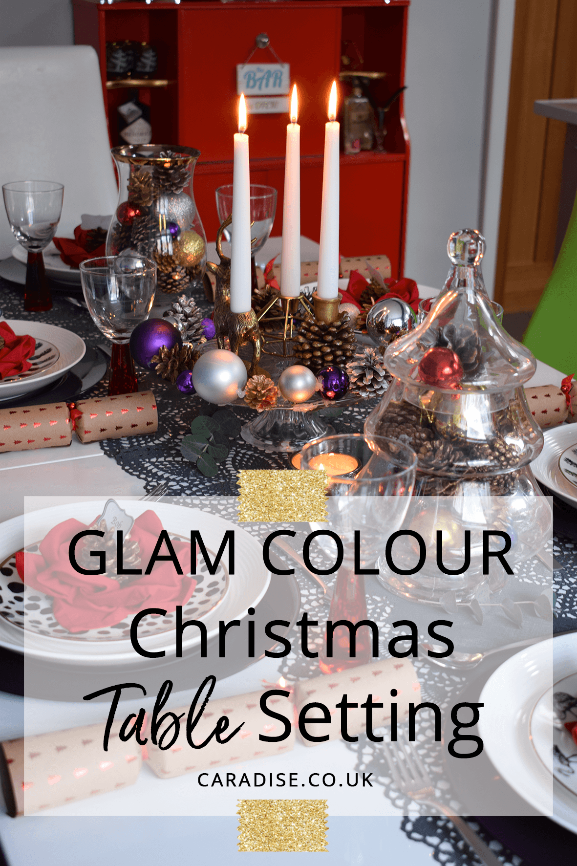 Glam Colour Christmas Table Setting