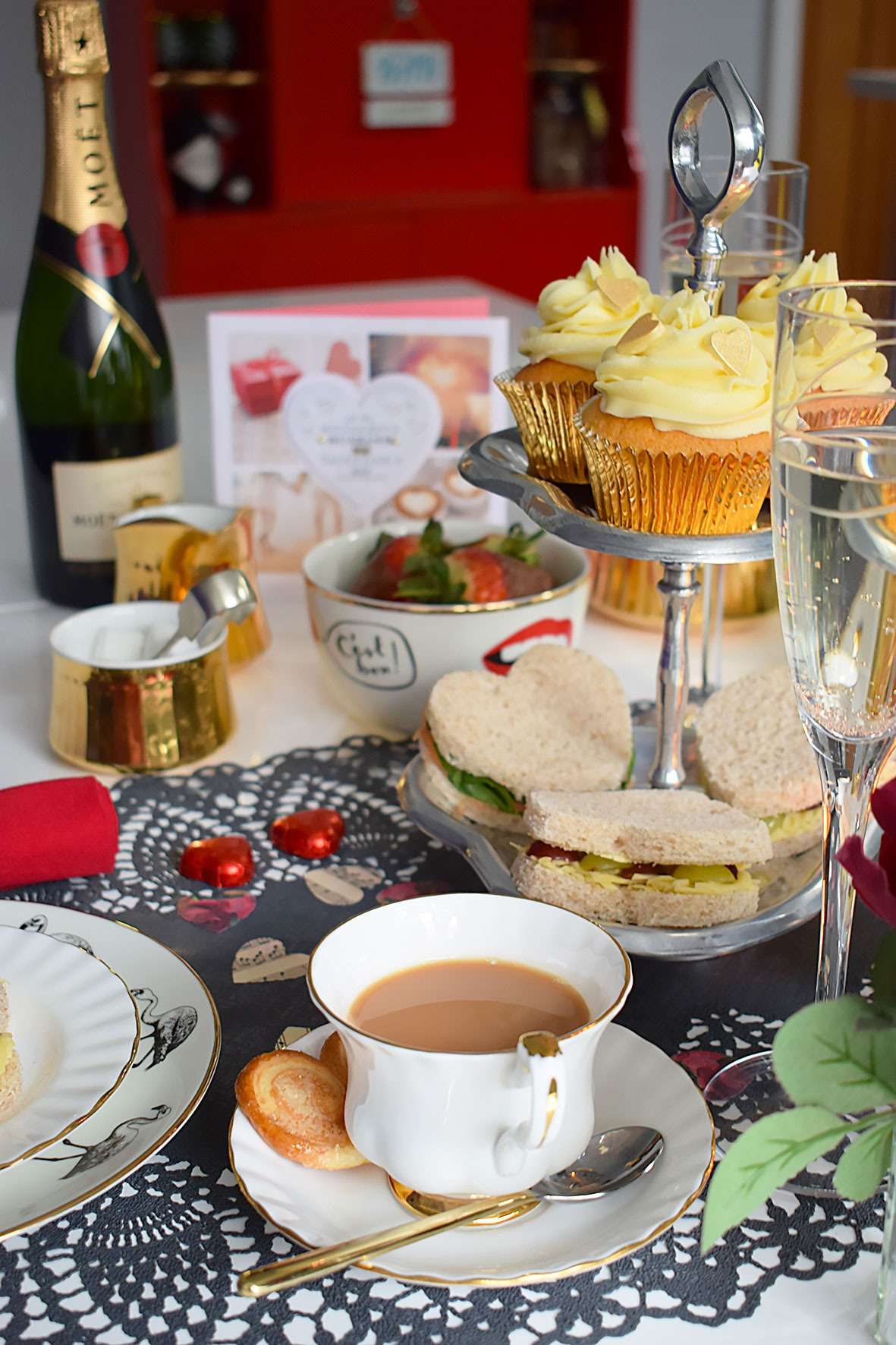 Valentine's Afternoon Tea Glam Table Styling