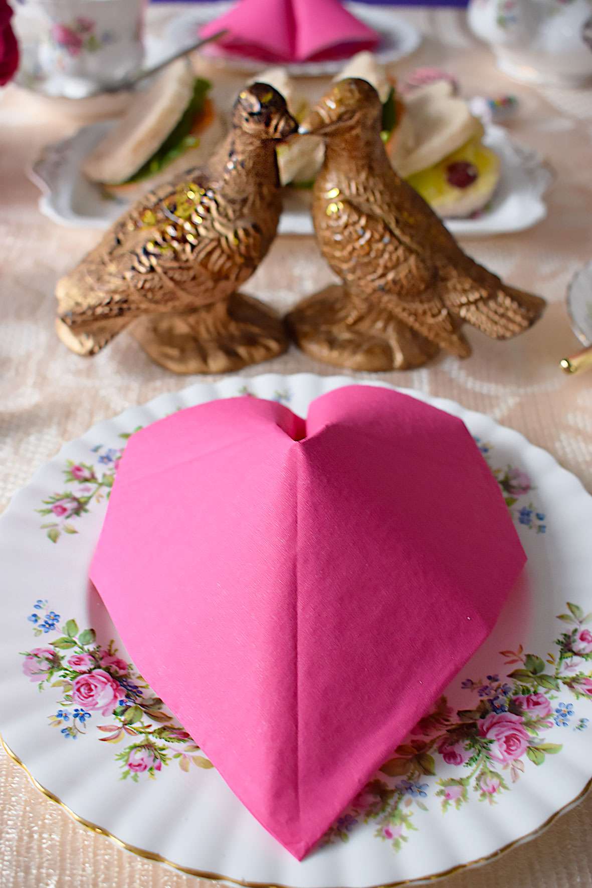Valentine's Afternoon Tea Vintage Table Styling