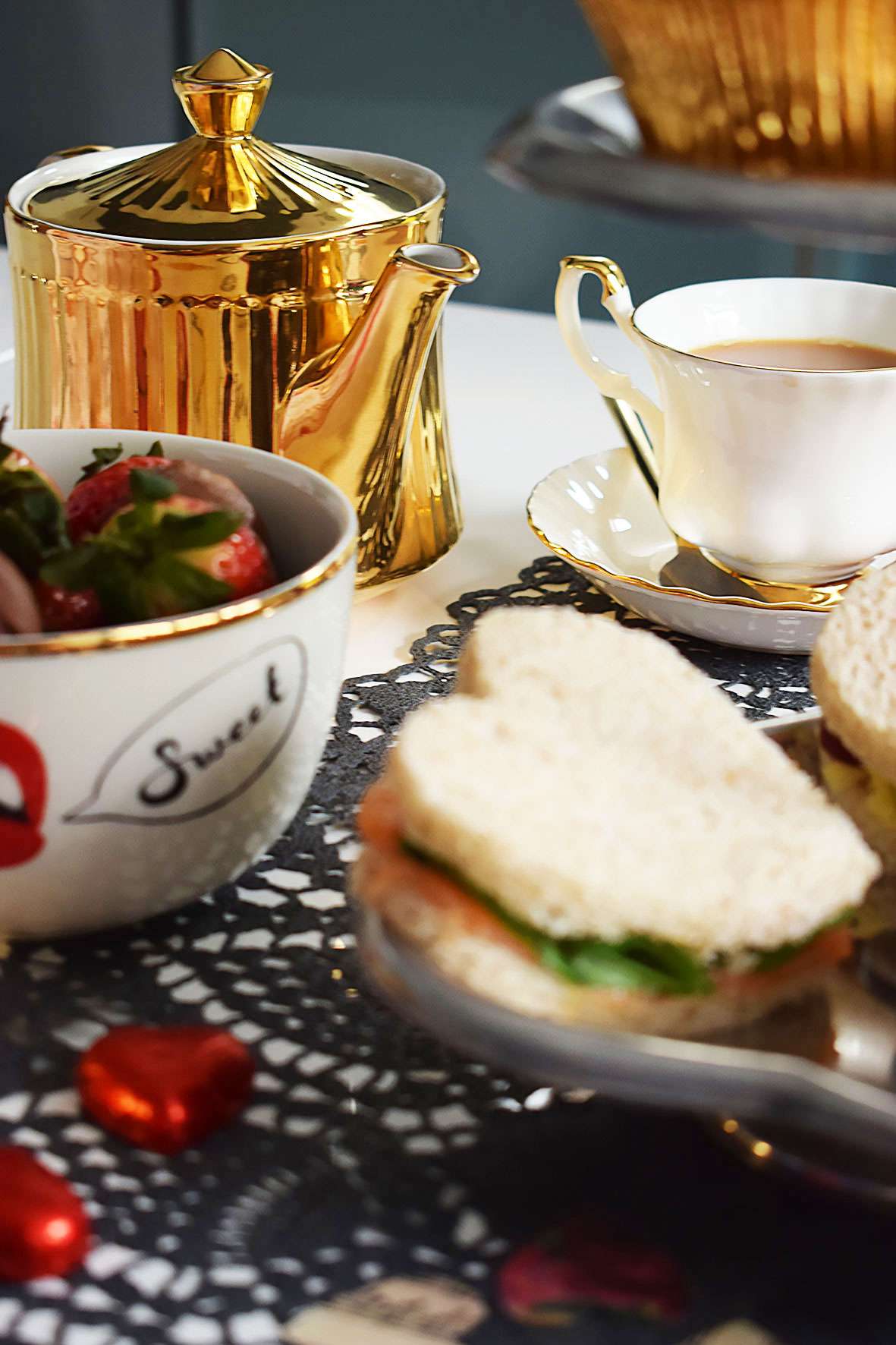 Valentine's Afternoon Tea Glam Table Styling