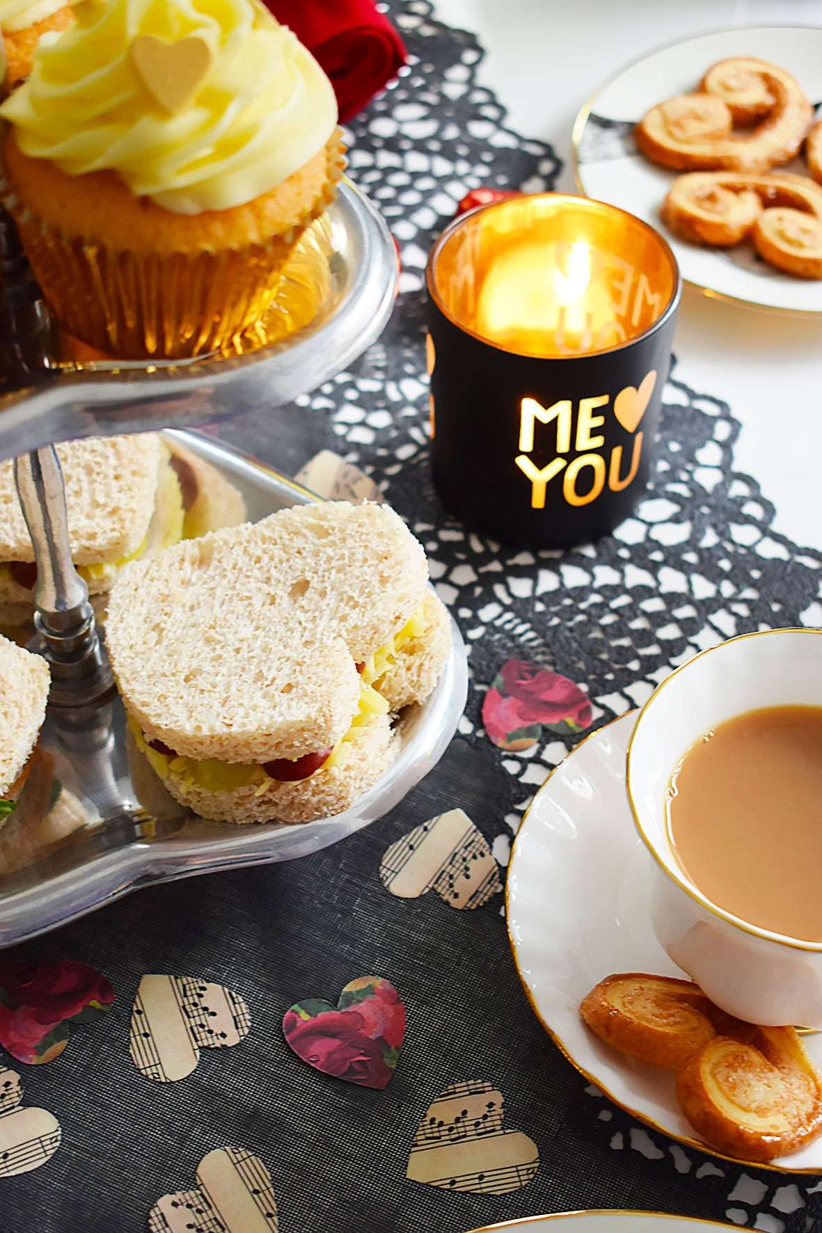 Valentine's Afternoon Tea Glam Table Setting