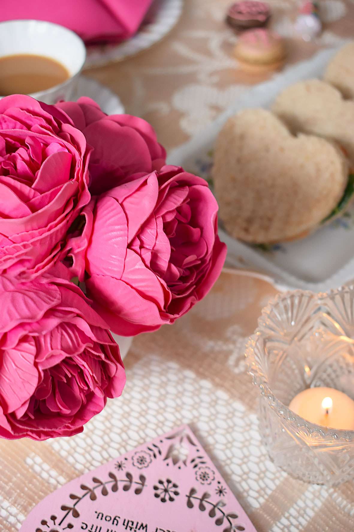 Valentine's Afternoon Tea Vintage Table Styling