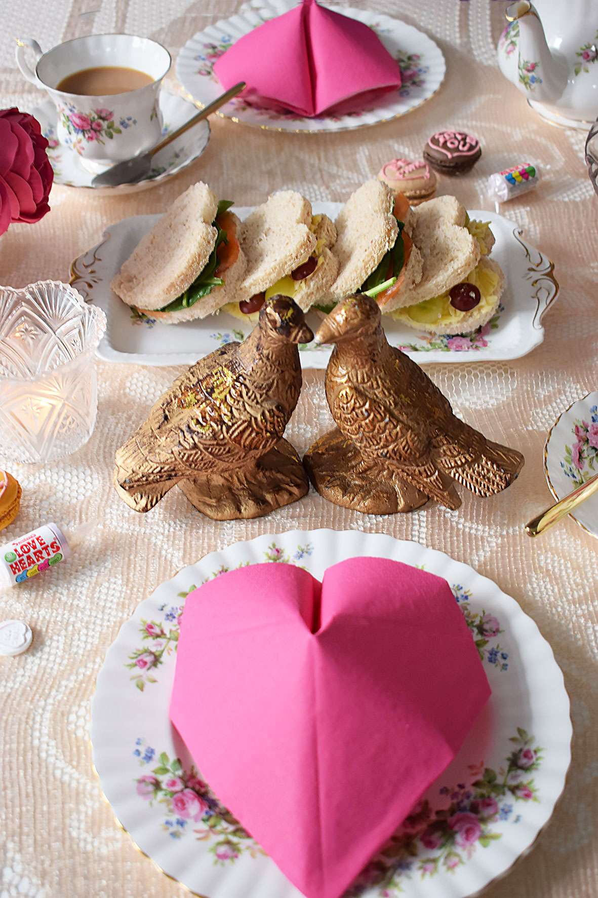 Valentine's Afternoon Tea Vintage Table Styling