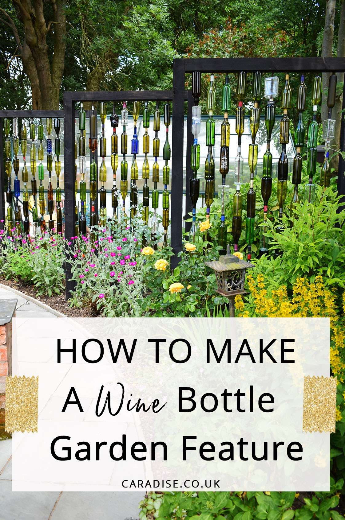 How to make a wine bottle screen garden feature