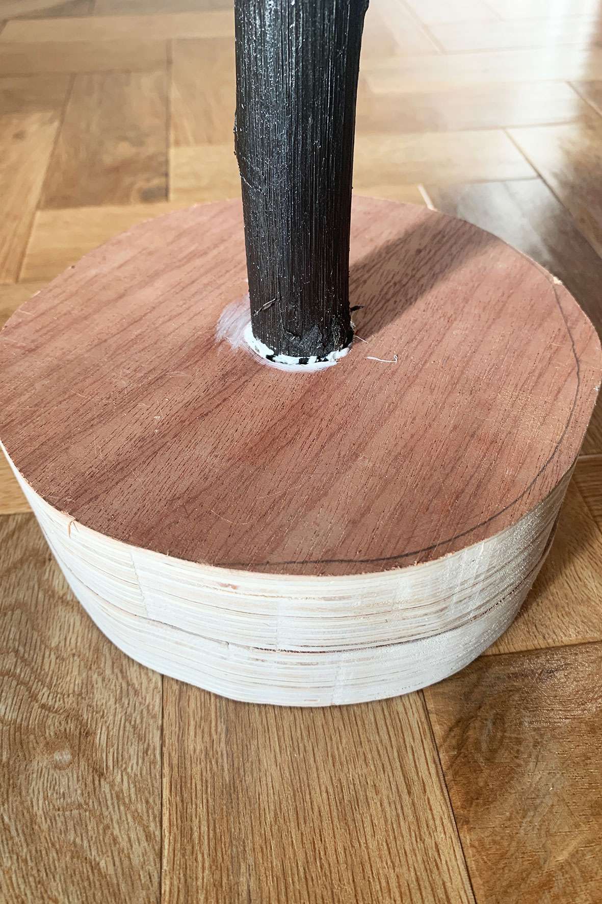 plywood mini Christmas tree base