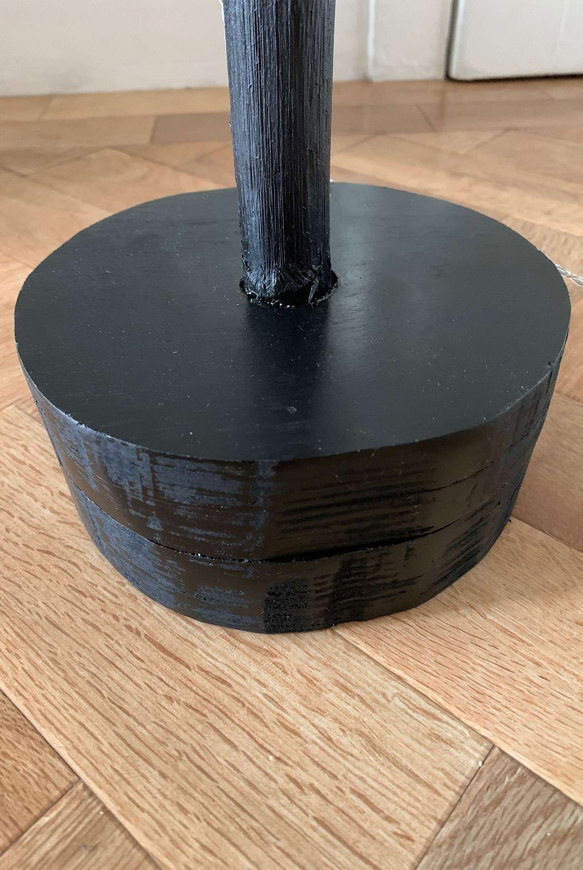 black round plywood mini tree base