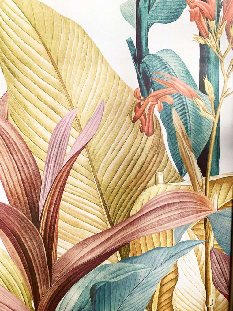 Tropical mural close up